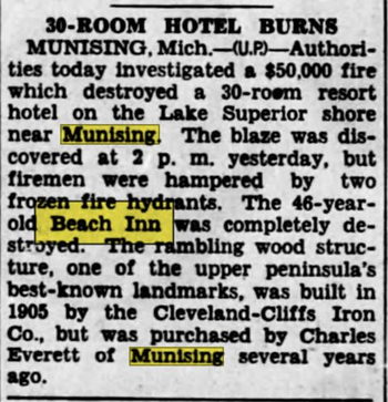 Beach Inn - Deb 1951 Article On Fire
